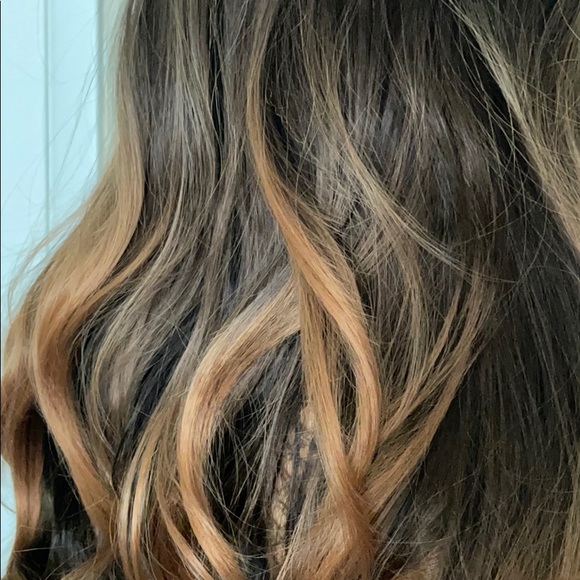 copper ombré wig pretty wig dark brown balayage waves 26 inch long NWT - Picture 9 of 16